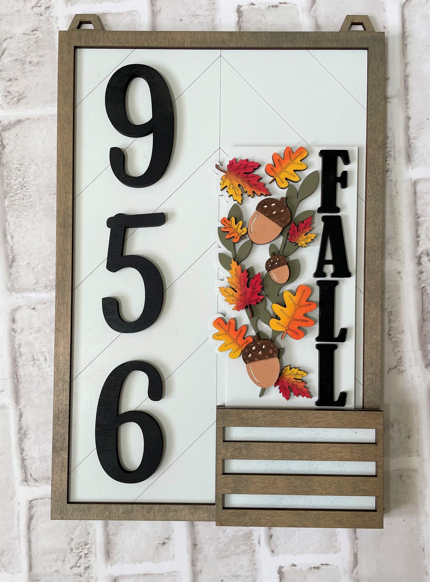 Address Plaque ( includes numbers, a letter and 2 inserts)