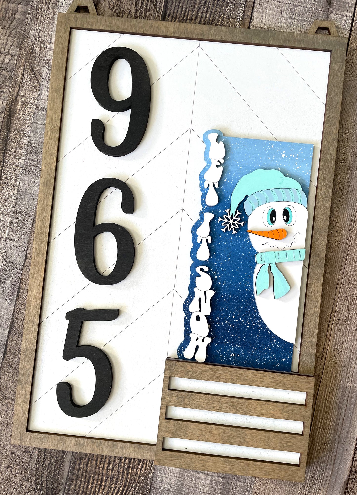 Address Plaque ( includes numbers, a letter and 2 inserts)