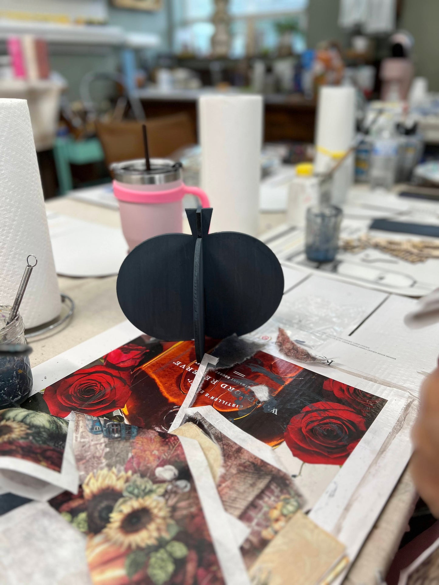 Creating Crusty Goodness on 3D Standing Pumpkins Using Mixed Media!