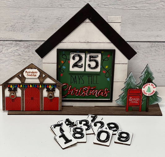 Christmas Countdown Interchangeable House Frame Blanks