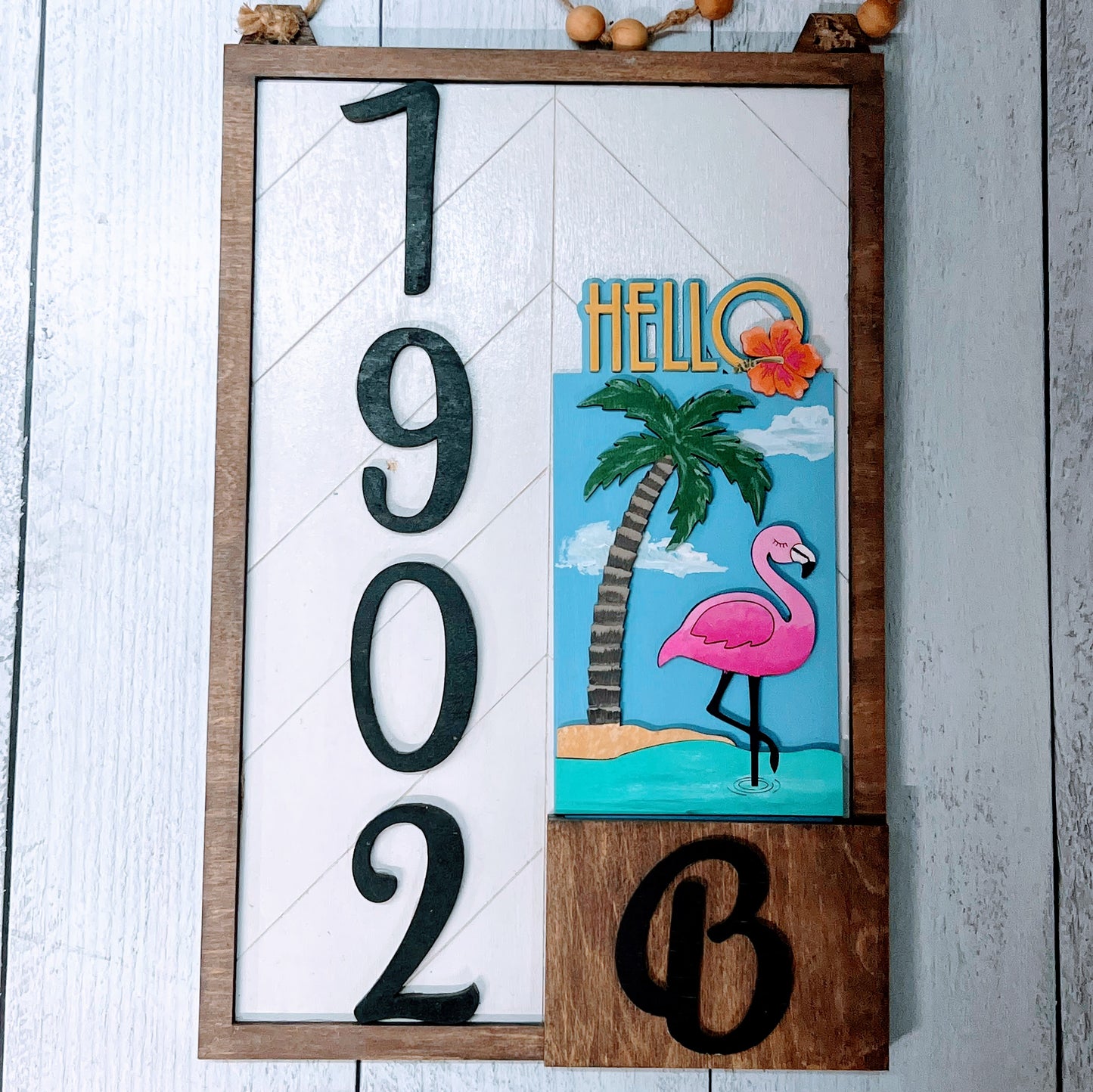 Address Plaque ( includes numbers, a letter and 2 inserts)