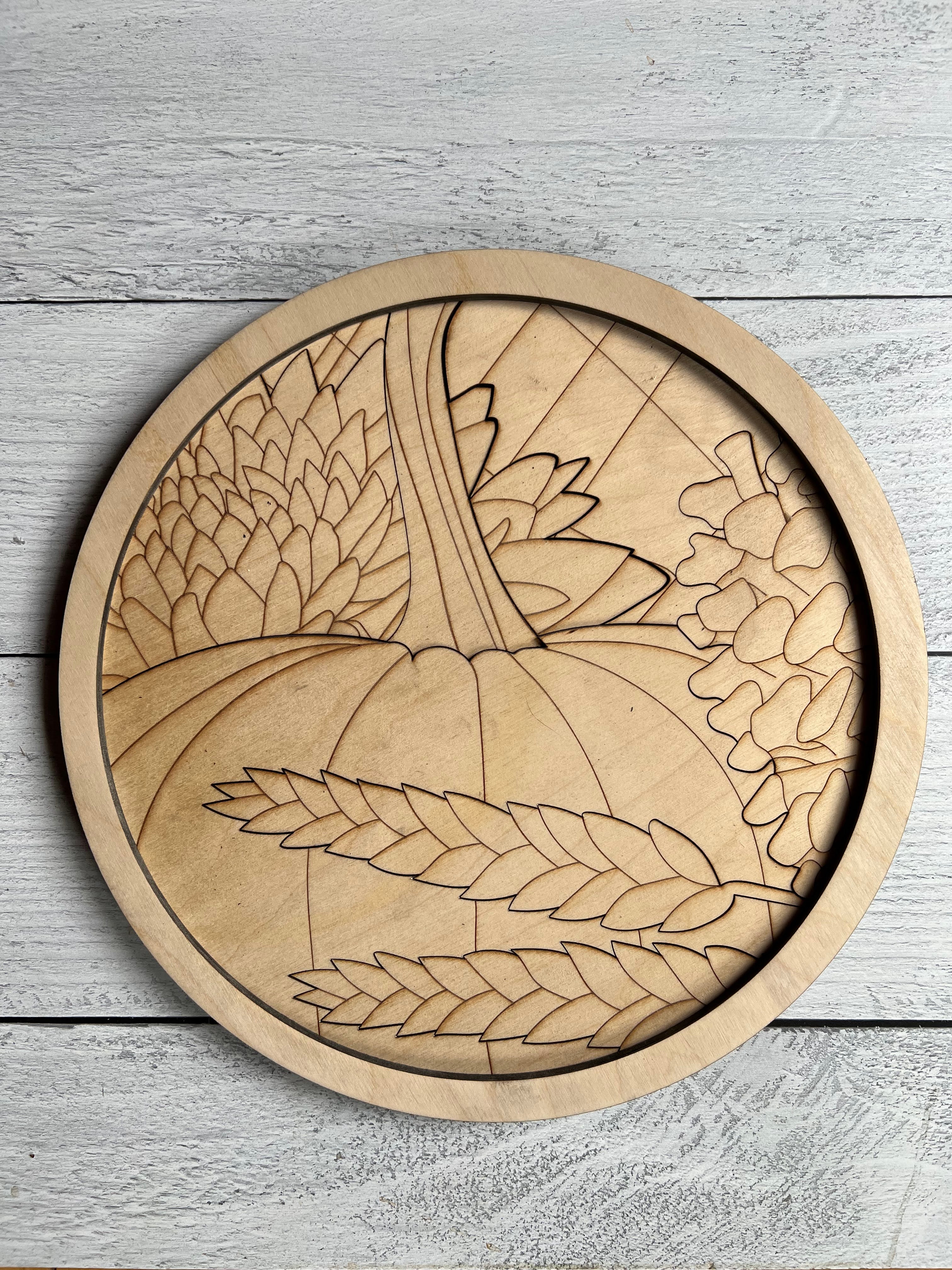 Wood Blank Fall Harvest Round – Maker Jill's