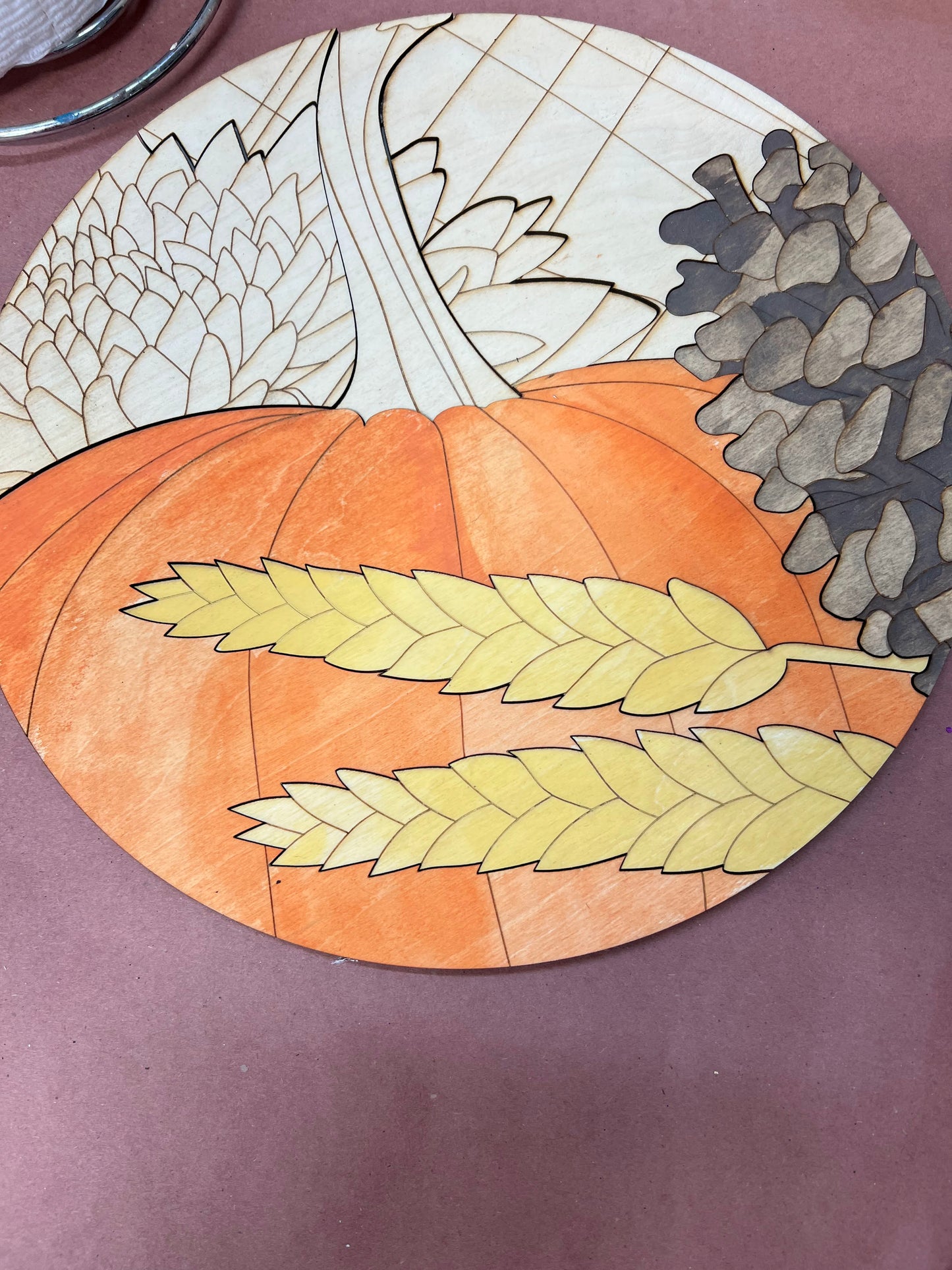 Wood Blank Fall  Harvest Round