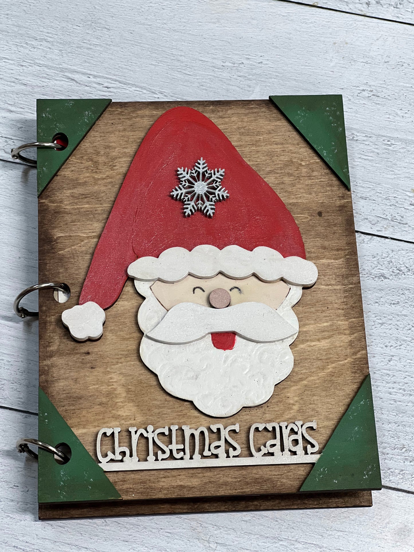 Wood Blank Christmas Card Book DIY Kit