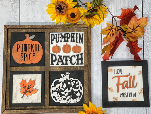 Wood Blanks Fall Interchangeable Squares