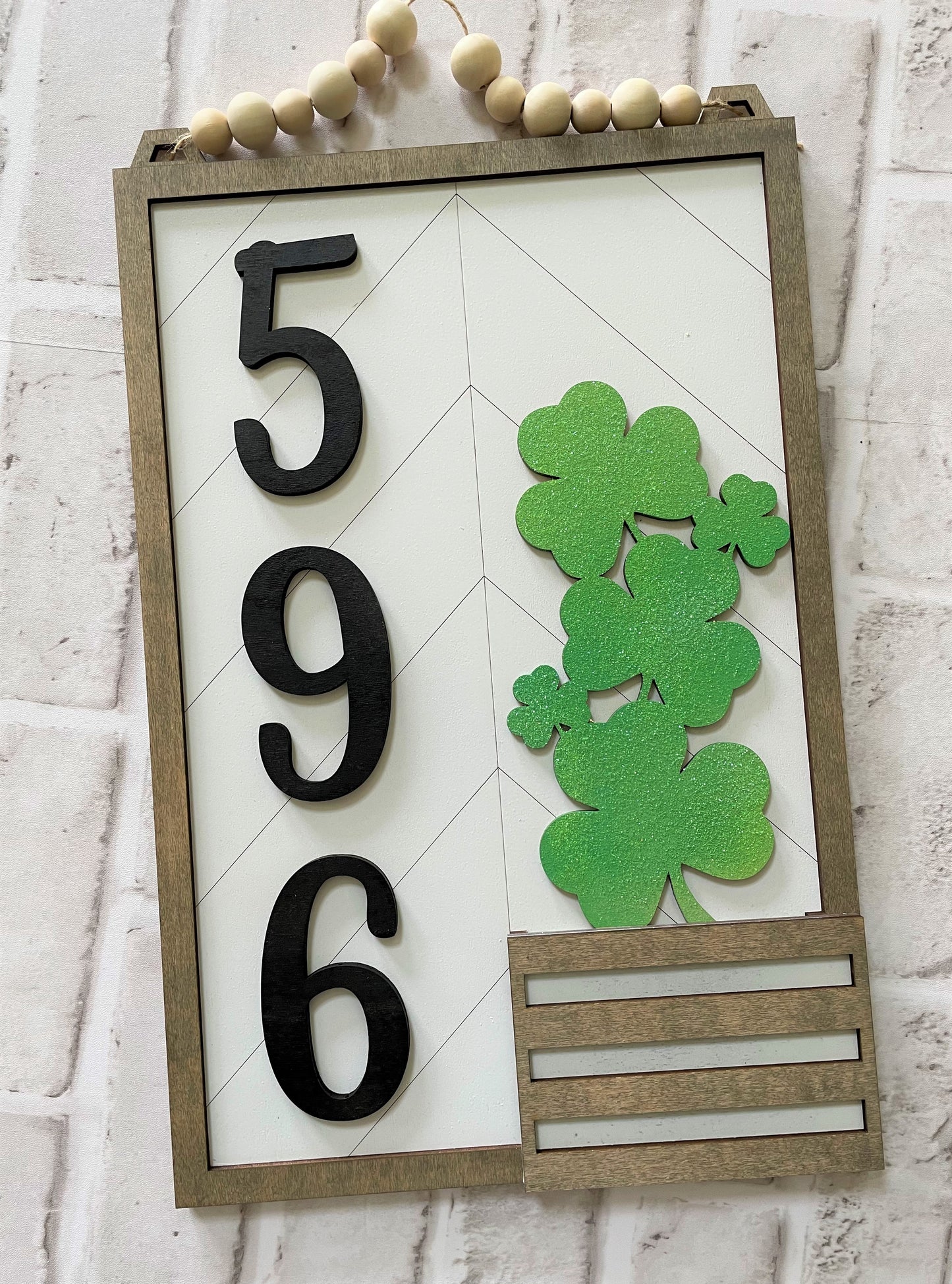 Address Plaque ( includes numbers, a letter and 2 inserts)