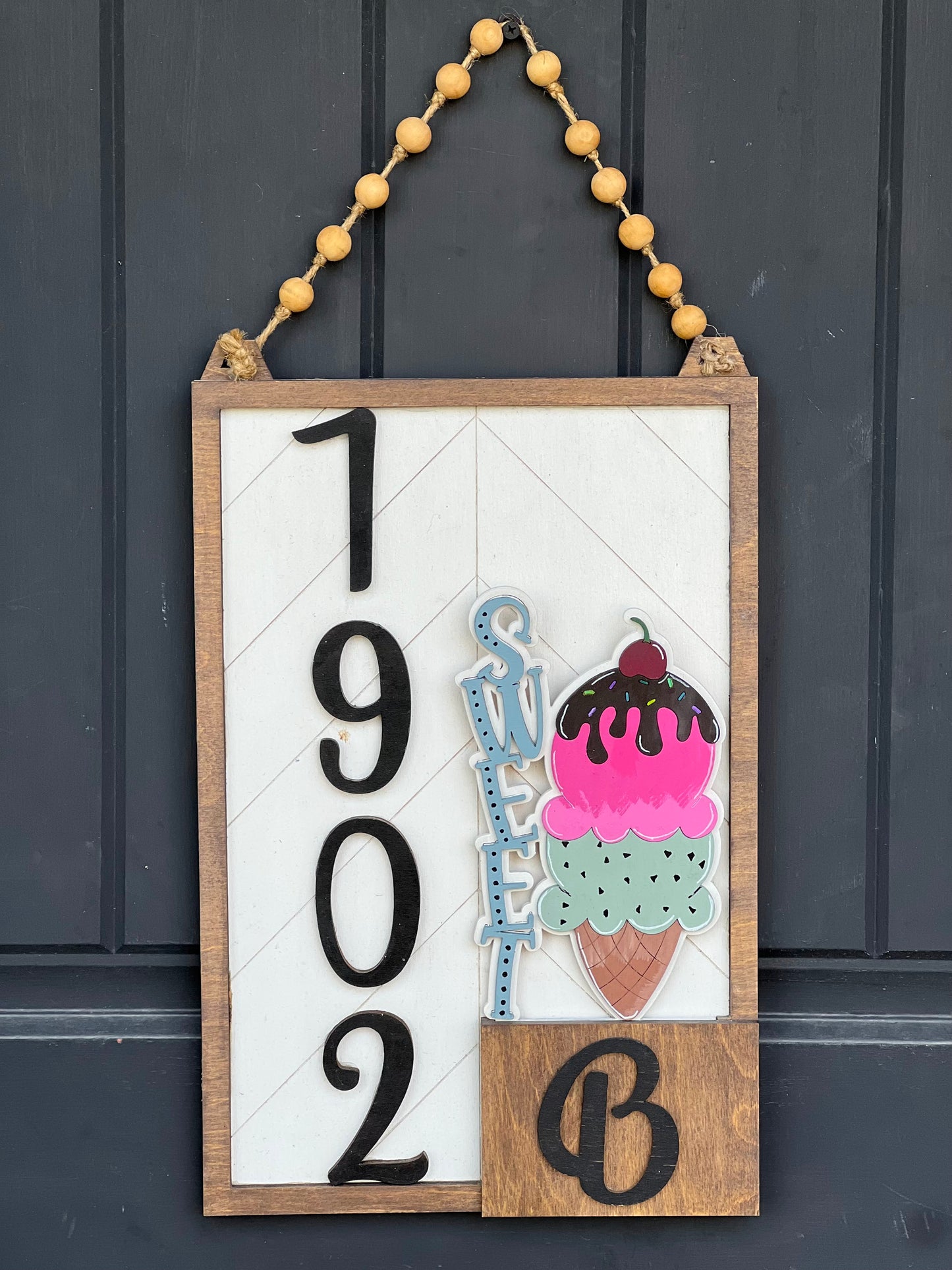 Address Plaque ( includes numbers, a letter and 2 inserts)