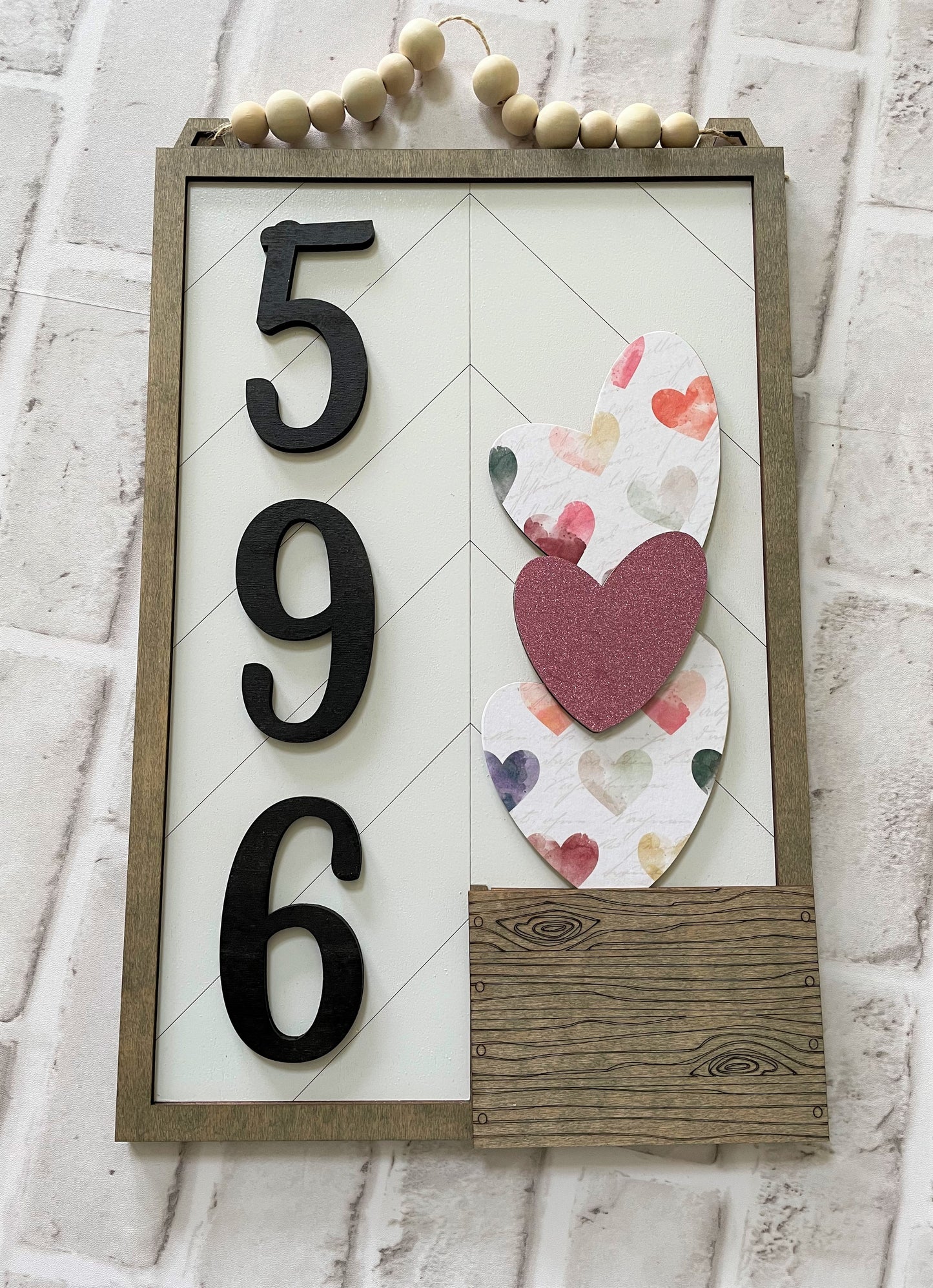 Address Plaque ( includes numbers, a letter and 2 inserts)