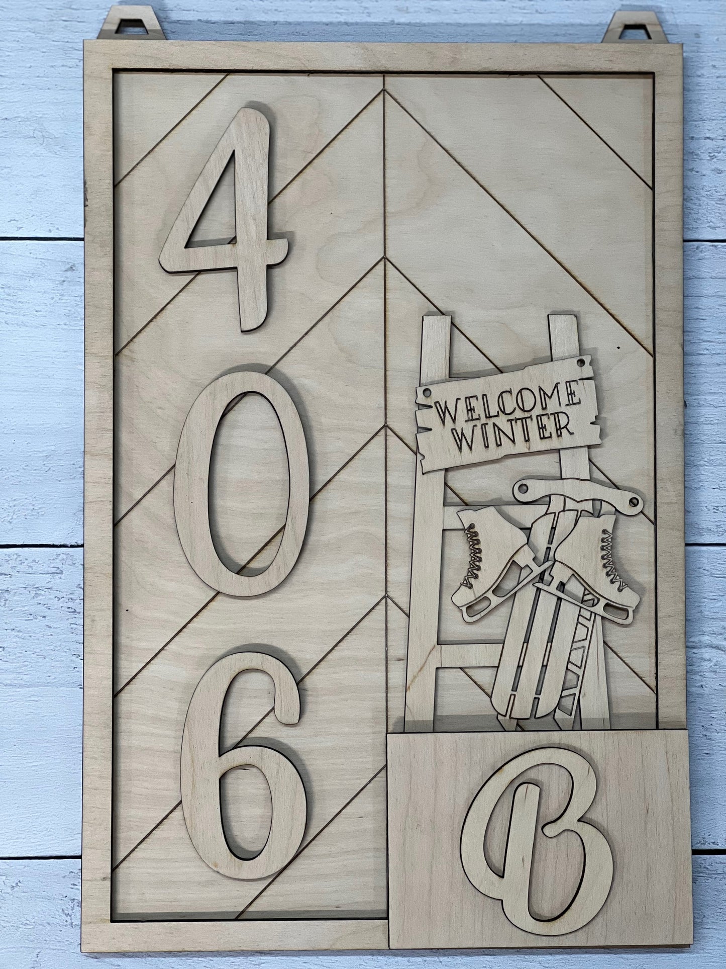 Address Plaque ( includes numbers, a letter and 2 inserts)