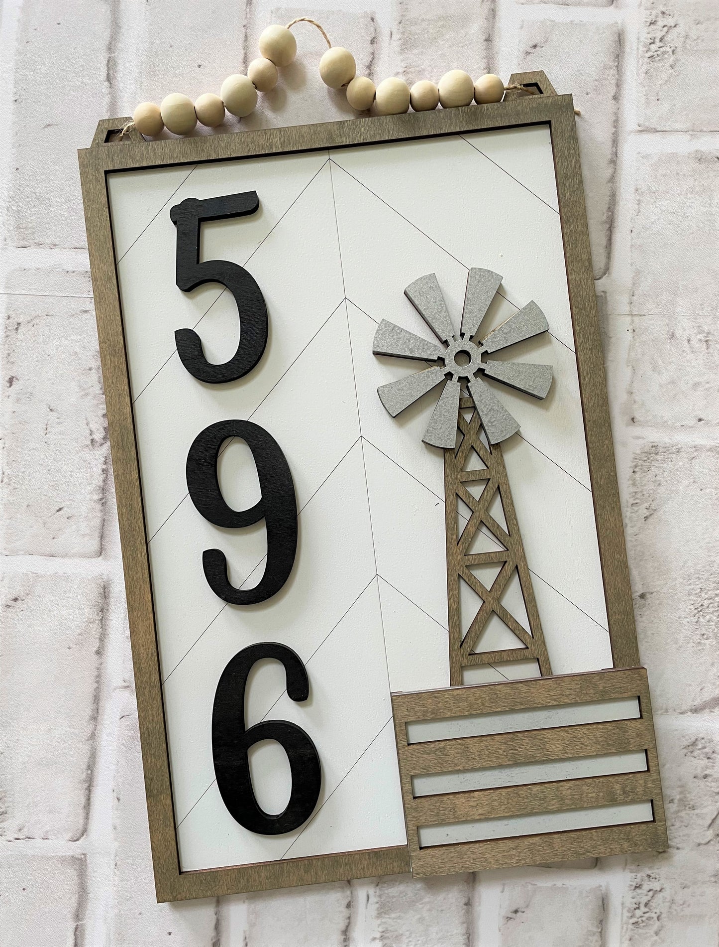 Address Plaque ( includes numbers, a letter and 2 inserts)