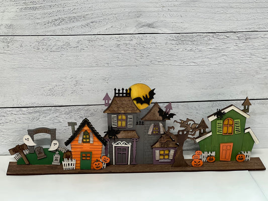 Wood Blanks Christmas Village Houses