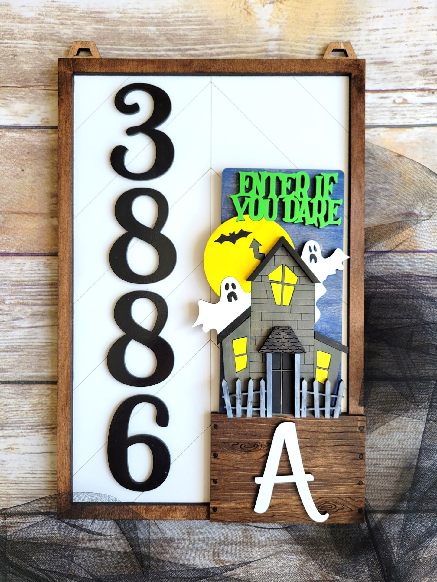 Address Plaque ( includes numbers, a letter and 2 inserts)