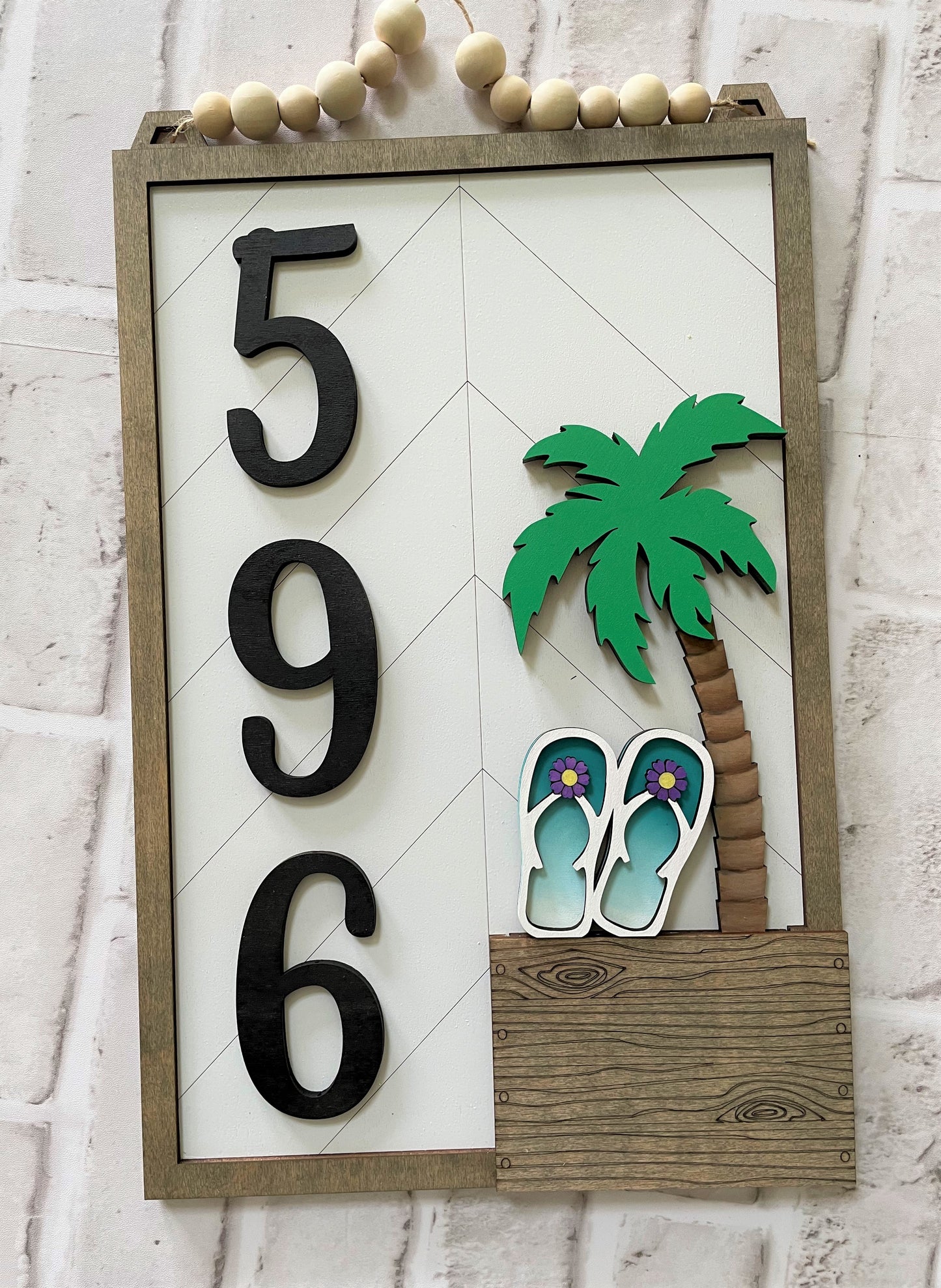 Address Plaque ( includes numbers, a letter and 2 inserts)