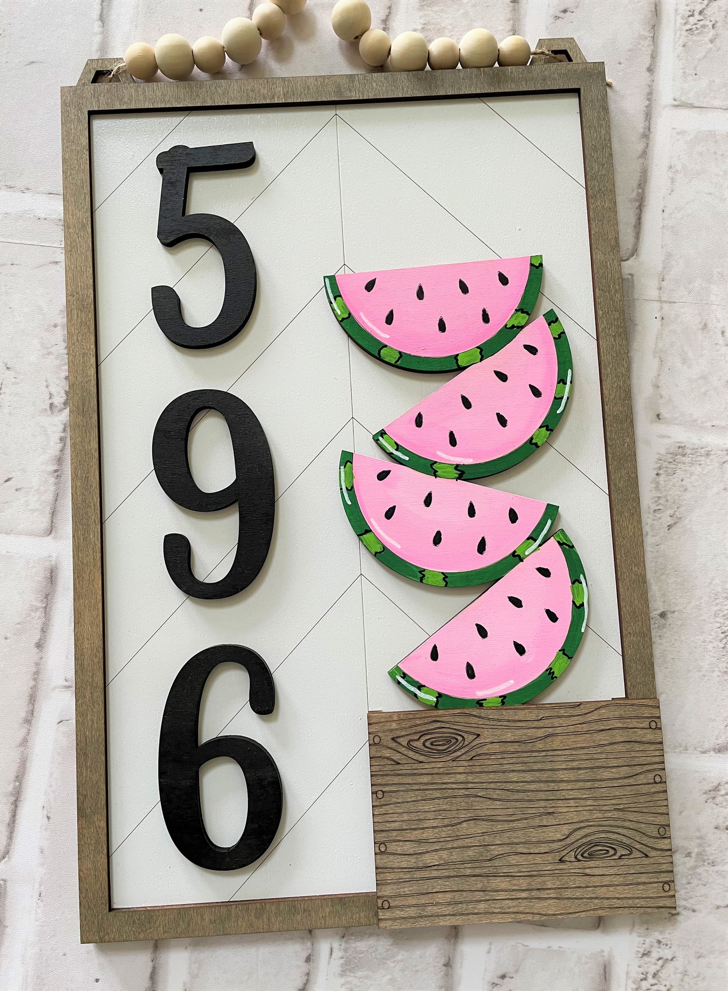 Address Plaque ( includes numbers, a letter and 2 inserts)